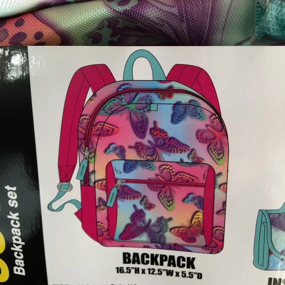 Back to School - Butterflies backpack bundle